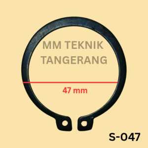 Snapring S47 Snap ring Circlip External Retaining Tipe S 47 Penahan bearing Sparepart S-47 klip Pengunci Kleman Klem Clip Kancing