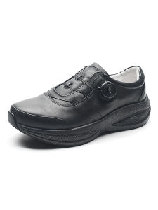 Soft Sole Leather Athletic Shoes with Rotating Buckle for Students and Kids