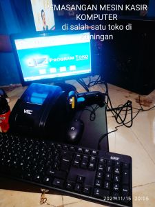 Mesin kasir komputer monitor 19 inch lengkap aplikasi retail profesional STOCK READY barang semua baru  Bergaransi