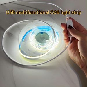LED strip flexible strip light USB 5V with switch backlight TV kitchen night light cabinet strip