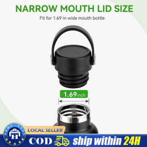 Universal Straw Flip Lid Cap for Hydro Flask Wide Mouth Water Bottle with 2 Straws and 1 Straw Brushes Kitchen Camping Tools