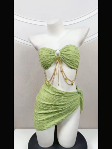 LALUNA SWIM ชุดว่ายน้ำเซ็ต ชุดชายหาดผญ ชุดไปทะเลหญิง มีไซส์ M-XL | น้ำหนัก 40-65 กก. BK-132