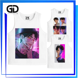 GDapparelco Saja Boys Kids Sando Pambata Anime White Sleeveless Shirt for Toddlers Children 1-12 y/o