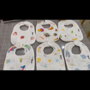 Yếm xô sợi muslin EMOM khuy bấm