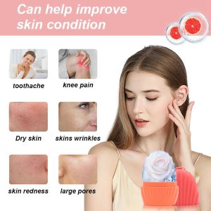 Ice Cube Mold Silicone for Face Body Ice Cube Roller Massager Ice Roller Shells Shape De-Puff Eye Bags Reusable