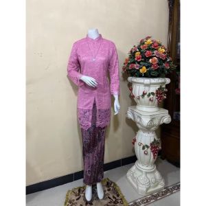 Fayna Kebaya - Atasan Kebaya Kerah Shanghai Brukat Premium Ukuran M-3XL