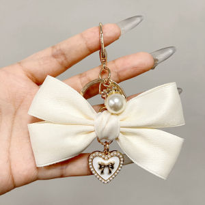 Fashionable Ribbon Bow Hanging Accessories Keychain Korean Style Bag Pendant Car Key Trinket