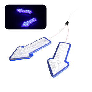 KEVANLY | 2pcs Arrow LED Marker Indicator Light Warning Side Signal Lamp License Plate Tail Light for Motorcycle Truck RV Pickup Trailer