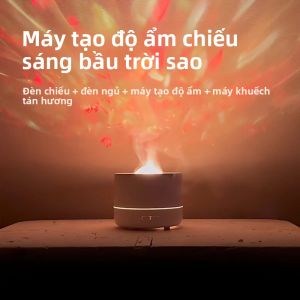 Máy Tạo Độ Ẩm Chiếu Sao 360 Độ New Star 2025 °   Đèn Chiếu Sáng Không Khí Chuyển Màu Xoay Vòng Nhiều Màu Sắc Sử Dụng Sóng Siêu Âm Dùng Cho Phòng Ngủ/văn Phòng/khách Sạn Sử Dụng Nguồn USB