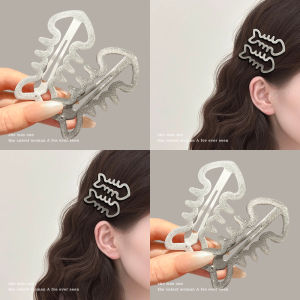 Elegant Silver Fishbone Hair Clip Womens Fashion Hair Accessories Side BB Pin Fringe Hairgrip Stylish Hair Gripper