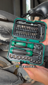 38PCS 1/4" (6.35MM) RATCHET WRENCH & SCREWDRIVER KIT
