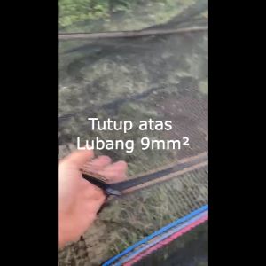 Keramba Ikan Tutup Sleting Premium: Keramba ikan 3 bar atau triple track tutup lubang 9mm² ukuran 5x2x1