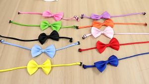 Vòng cổ Chó mèo thắt nơ đơn sắc (mẫu mới) - Hara Pet Store