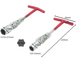 [SG STOCK] T-HANDLE SPARK PLUG 13/16(21MM) 5/8(16MM) Wrench Socket Opener Remover Installer Hand Tool