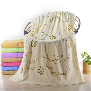 Colorfast Non-shedding Cartoon Bath Towel