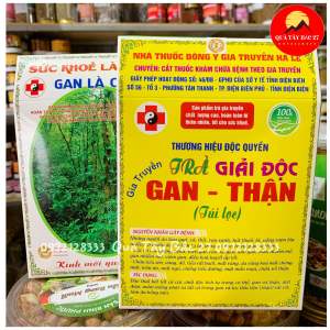 (SALE KHỦNG 30%-60%) Trà Giải độc gan thận Hà Chiên Đông y (50 túi lọc)-Đào thải hết tất cả các chất độc tích tụ trong cơ thể gan và thận diệt được mầm mống bệnh phát ra trong gan và thận lọc tiểu rất tốt làm da hồng mịn -Qùa Tây Bắc 27