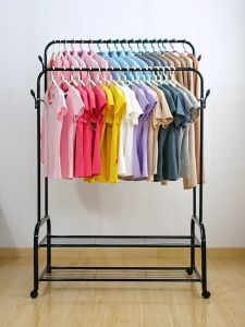 🌈 Freshen ราวตากผ้า ราวแขวนเสื้อผ้า บาร์เดี่ยว พร้อมชั้นวางของ พร้อมล้อเลื่อนเคลื่อนย้ายสะดวก โครงเหล็ก ราคาที่พันคุณค่า