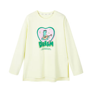 URLAZH | Vibrant Green Fresh Style Loose Round Neck Hoodie