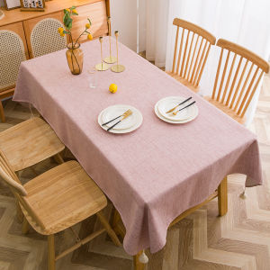 Solid Color High-end Luxurious Waterproof Oil-proof Cotton and Linen Tablecloth