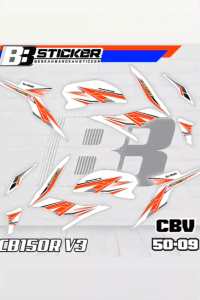 STRIPPING STICKER VARIASI MOTOR HONDA CB-150R V3 | DESAIN KEKINIAN CBV 50 RACING DD