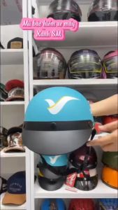 Mũ Bảo Hiểm Xe Máy XANH SM /Bảo Hành 12 Tháng