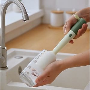 แปรงฟองน้ำล้างแก้ว 3IN1 แปรงล้างขวด ขวดนม แก้วไวน์ ที่ล้างขวด แปรงล้างขวดนม ที่ล้างแก้ว ฟองน้ำล้างขวดนม อุปกรณ์ล้างขวดนม