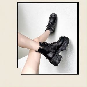 Katerina Fashion Korean Ankle Zipper Boots Shoes Heeled For Women #K-6
