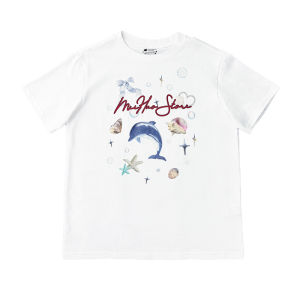เสื้อยืดแขนสั้นผ้าฝ้ายหลวมสำหรับฤดูร้อน ลายหอยมังกรโชคดี ลายฉลาม ทรงหลวม คอกลม สำหรับผู้ชาย เสื้อยืดคอกลมแขนสั้น