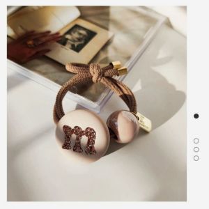 2025 New M Bean Water Diamond Hair Ties Womens Fashion Simple Hair Bands Korean Style Hair Accessories for Bun Hairdos