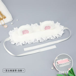 Handmade Plush Bear Ear Hair Accessories Polka Dot Headwear Comic Show Animal Ears Barrettes Japanese Style Lolita Young Adult Lace Hair Band
