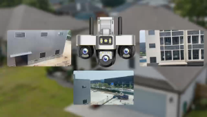 V380 PRO camera with 3-lens full pan-tilt 360-degree remote outdoor 4G high-definition night vision monitor 15MP   CCTV camera