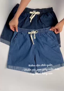 Quần Short Jeans Nữ Quần Bò Nữ Lưng Cao Túi Dài Đủ Màu Chất Vãi Dày Dặn- 45-65kg