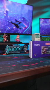 Machenike K500 B61 Wired Mechanical Keyboard 61 Keys Hot-Swappable Transparent PC Keycaps RGB Backlit