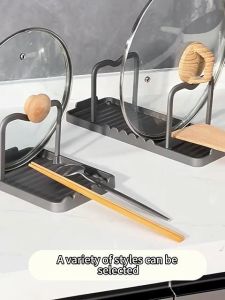YissTiee Kitchen Pot Lid Countertop Storage Rack Pot Lid Draining Storage