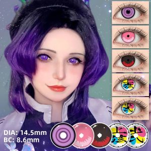 VISUASHOW Kính Áp Tròng Màu Cho Cosplay Anime 1 Cặp Hàng Năm Dùng Một Lần Hydrogel Làm Đẹp Mắt Thời Trang Màu Ống Kính