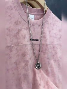 Korean Style Oversized Tie-dye Short-sleeved T-shirt For Men Loose Round Neck Trendy Top