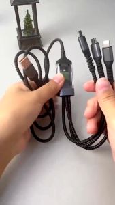 100W PD 3-in-1 Fast Charging Cable | 6A Super Charger for iOS/Samsung S23/Android