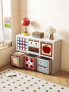 Dopamine Large Capacity Childrens Room Fabric Storage Box Combining Cabinet Grid Storage Basket Home Use Multi-Functional Cabinet