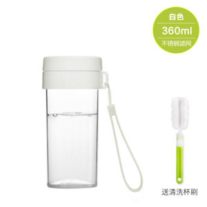 Emoi Portable Plastic Water Cup Transparent Non-toxic High Temperature Resistant Female Style  Forest System Home Use Anti-fall