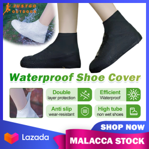 Rainproof Shoe Cover Reusable Silicone Rain Boot Overshoes Anti-Slip Motorcycle Waterproof Shoes Cover 防水鞋套