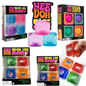 Schylling NeeDoh Nice Cube Sensory Squeeze Toy Super Squish Squishy Stress Relief Anti-Anxiety Fidget Tool