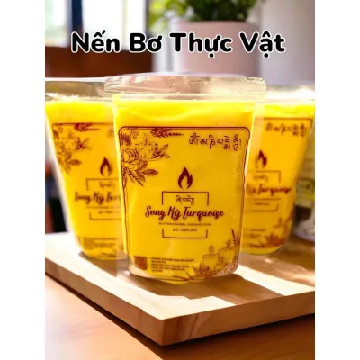 Sáp Nến Thực Vật Song Kỳ 1Kg - Chuyên Dùng Làm Nến Bơ Nến Cúng Phật Thời Gian Cháy Lâu Hương Thơm Tự Nhiên