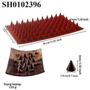 Khuôn Làm Bánh Silicon Hình Nón Nhỏ 66 Lỗ Thân Thiện Với Môi Trường Dụng Cụ Làm Mousse Sô Cô La Dụng Cụ Nhà Bếp Để Nướng Bánh