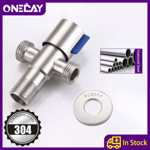 ONEDAY Anggulo Balbula Bathroom Kitchen Toilet 1/2 90 Degree Quick Open 304 Stainless Steel Two Way Water Angle Valve