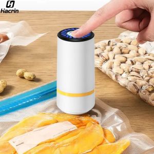 ปั๊มซีลสูญญากาศไฟฟ้าแบบพกพาปั๊มซีลสูญญากาศแบบใช้มือถือสำหรับซิปถุงสูญญากาศ USB ชาร์จสามารถเครื่องซีลได้