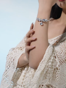 Pandora Sterling Silver/Rose Gold Bracelet Sparkling Galaxy /Collection Love /Galaxy Love Bracelet