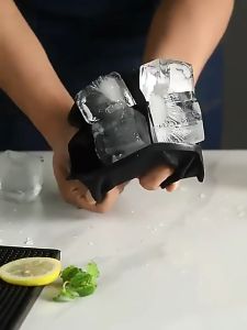 Cetakan Es Batu Ice 4 Hole Maker Silicone Pencetak Model Bulat Kotak Skull Diamond
