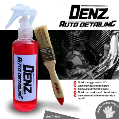 Cairan Pembersih Kerak Oli Motor Denz Auto Detailing ukuran 250ml 500ml 1000ml Industri Pembersih