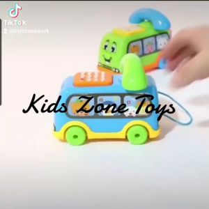 Mainan Anak Car Mobil Phone / Mainan Telepon Motif Bus Music dan Lampu