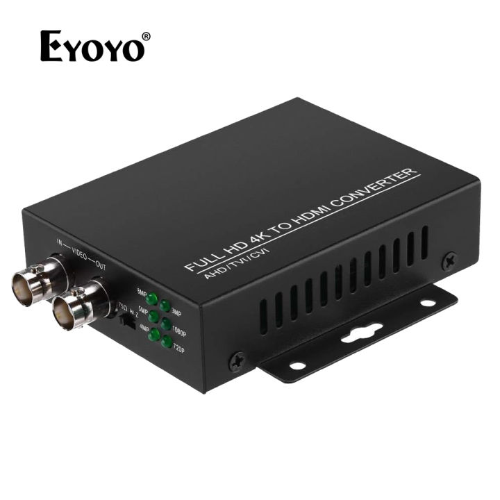 Eyoyo TVI/CVI/AHD to HDMI Converter Adapter, Full HD 4K  720P/1080P/3MP/4MP/5MP/8MP BNC to HDMI Video Converter for Monitor HDTV  DVRs, Convert TVI CVI